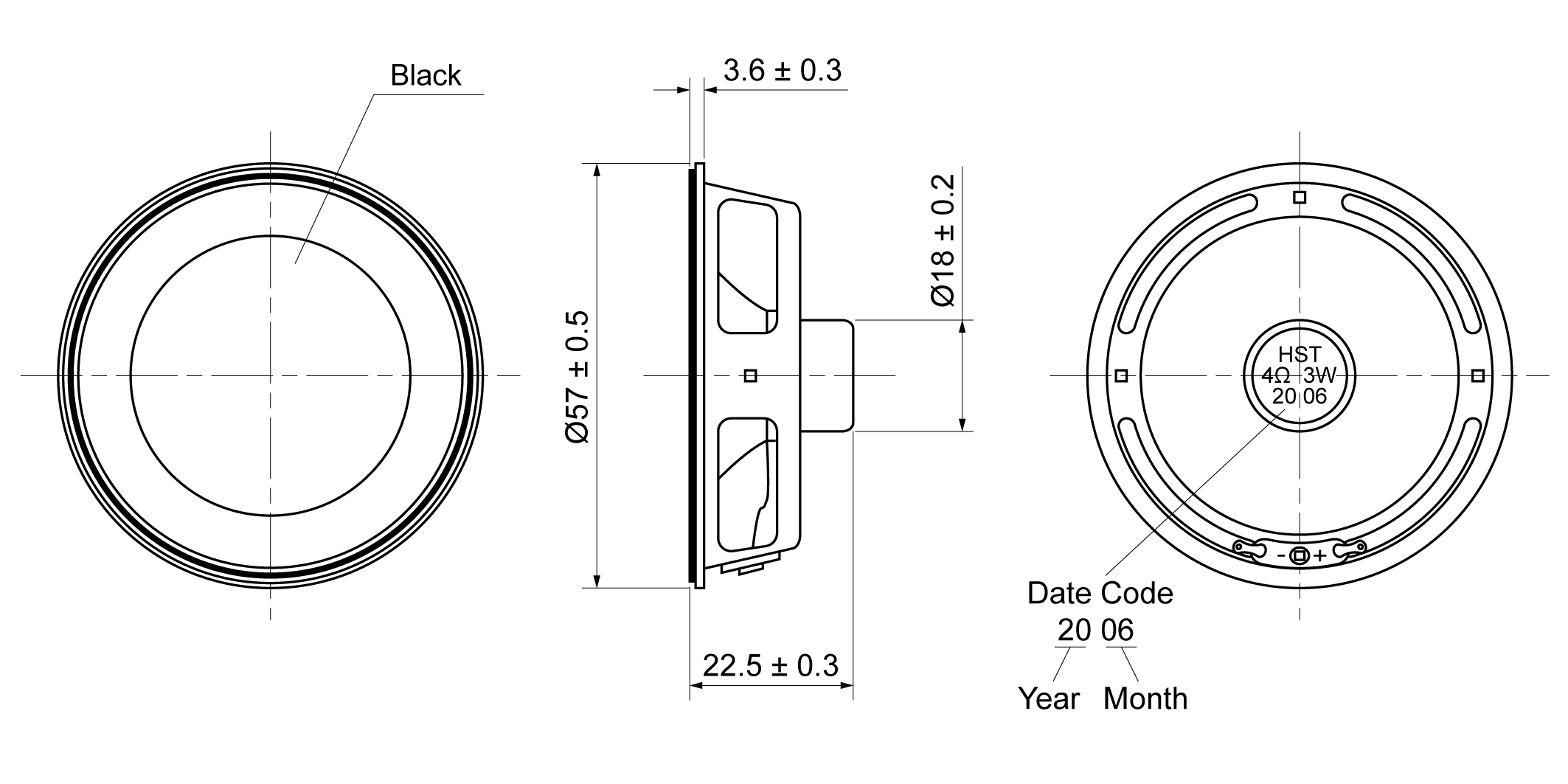 MIU57R-22H3.0W4 Mechanical Drawing